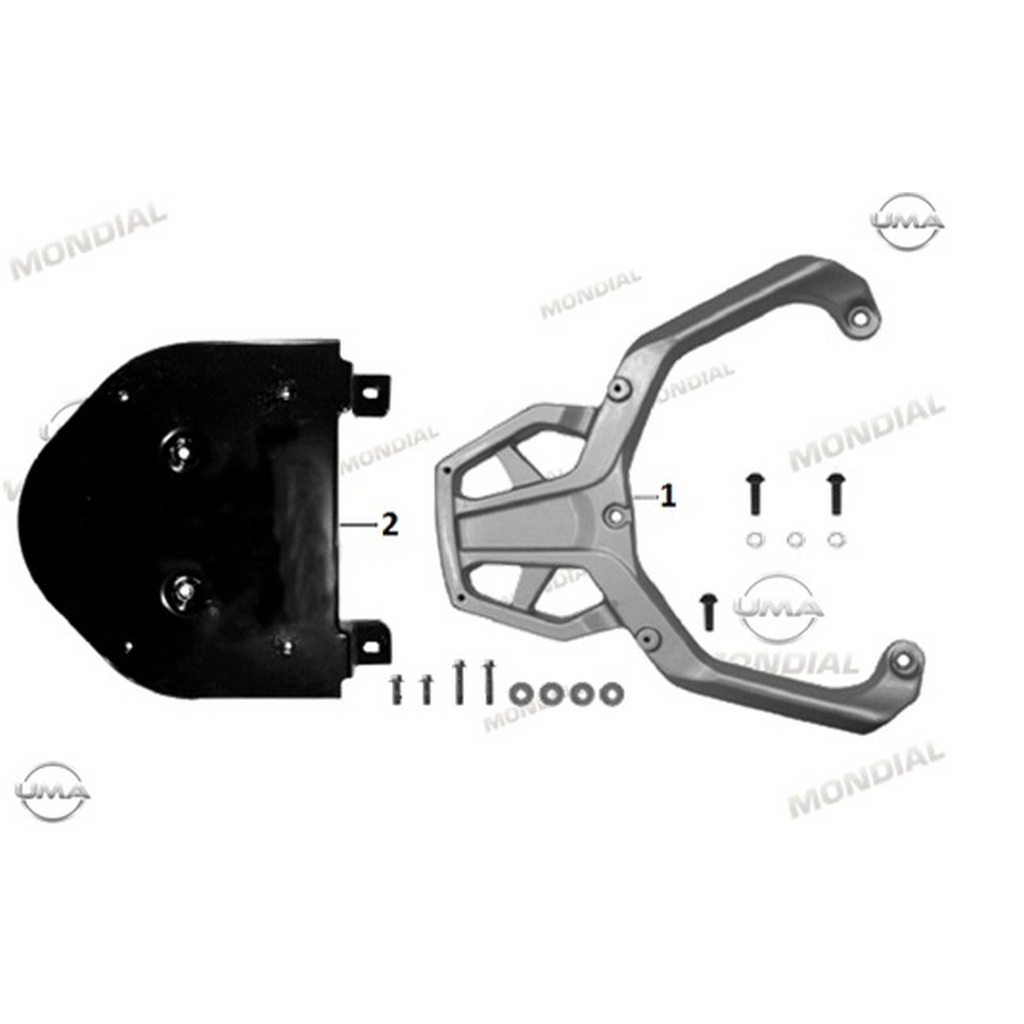 MONDIAL RX1 ARKA CANTA BAGLANTI BRAKETI (SIYAH) #Y4MON1025A0246