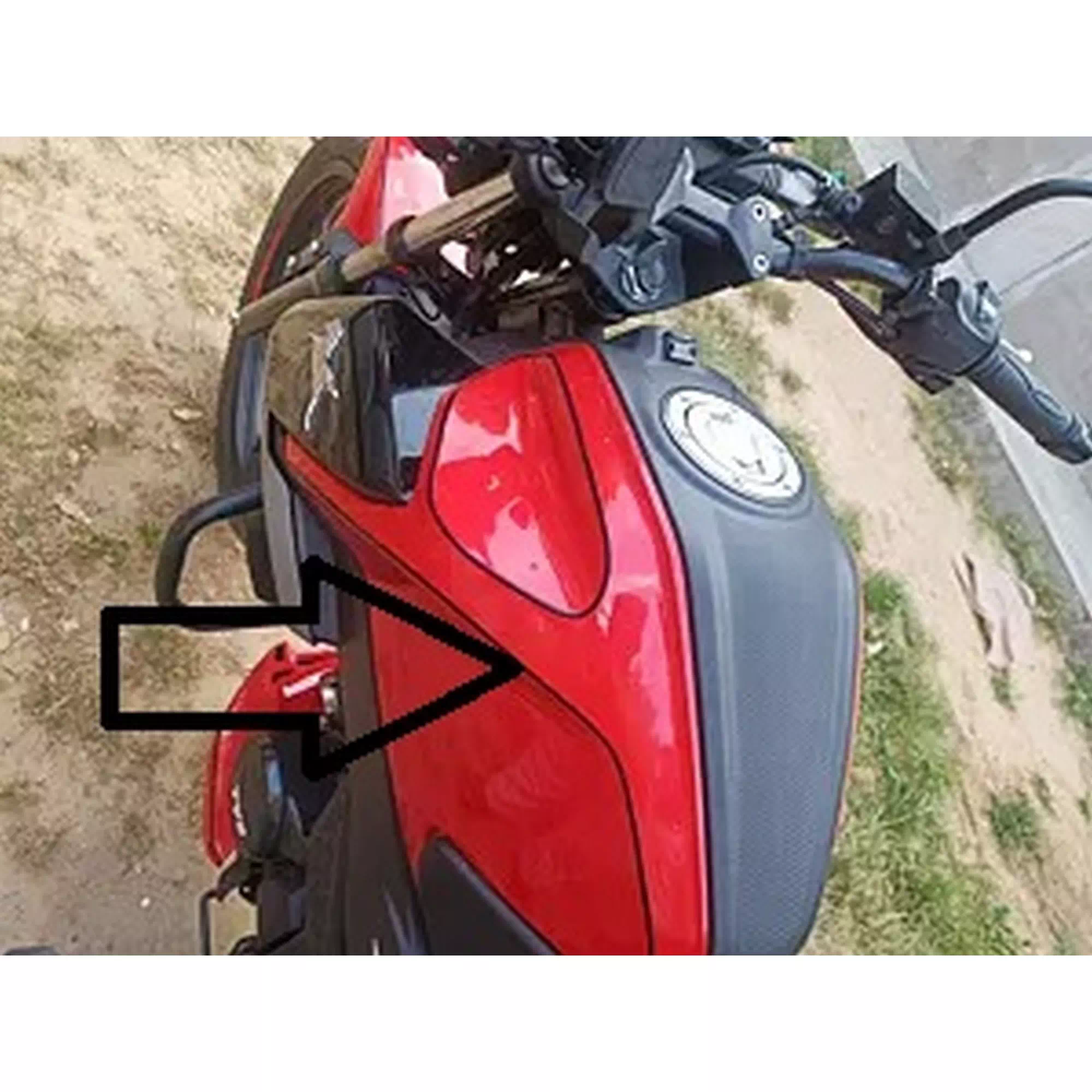 TVS RAIDER 125 BENZIN DEPOSU SOL KARENAJ (KIRMIZI) #Y4TVS7004A0140